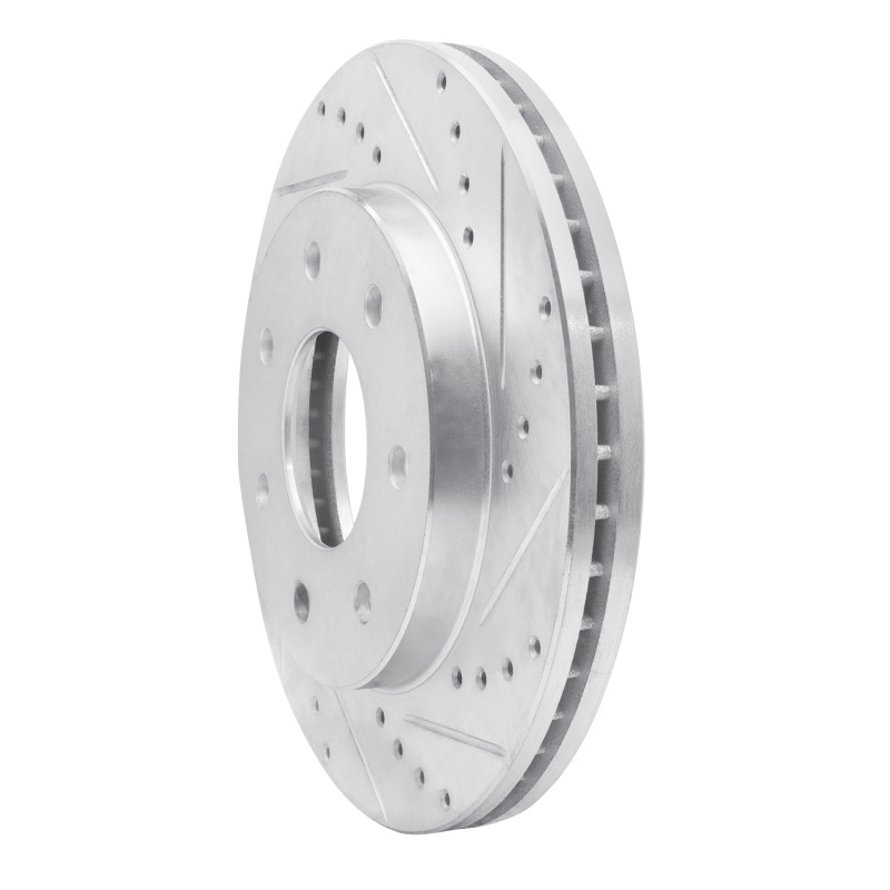 Ford F-150 Brake Rotor (1) - Front Right - R1 Concepts - Drilled & Slotted - Silver - `04-`08